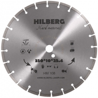 HM108 диск алмазный 350 по железобетону hilberg hard materials лазер