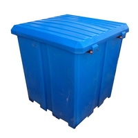 пластиковый универсальный контейнер пласто с1000 с крышкой (для строительного мусора)