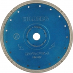Алмазный диск 250 керамогранит, мрамор Hilberg X тип турбо ультра тонкий